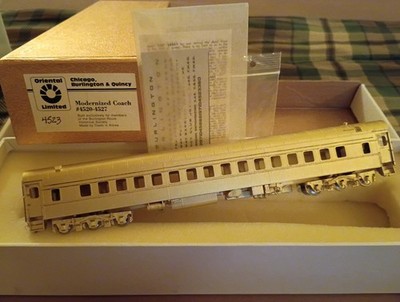 Oriental Limited HO-Scale Brass CB&Q/BRHS #4523 Modernized Coach *unpainted*