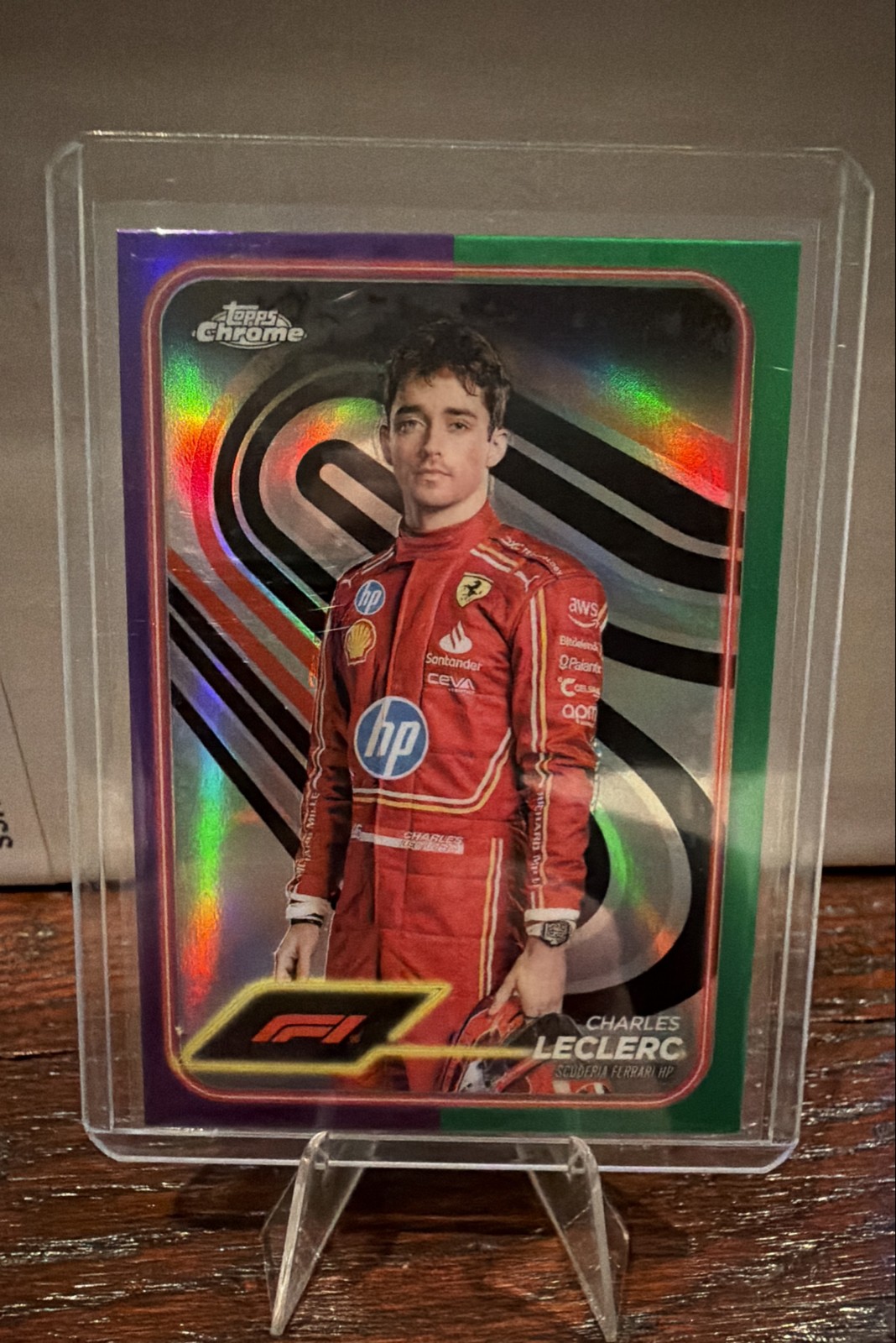 2024 Topps Chrome Formula 1 - F1 Drivers Charles Leclerc #3 Purple & Green Ref