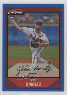 2007 Bowman Chrome Blue Refractor /150 John Smoltz #138 HOF lz7