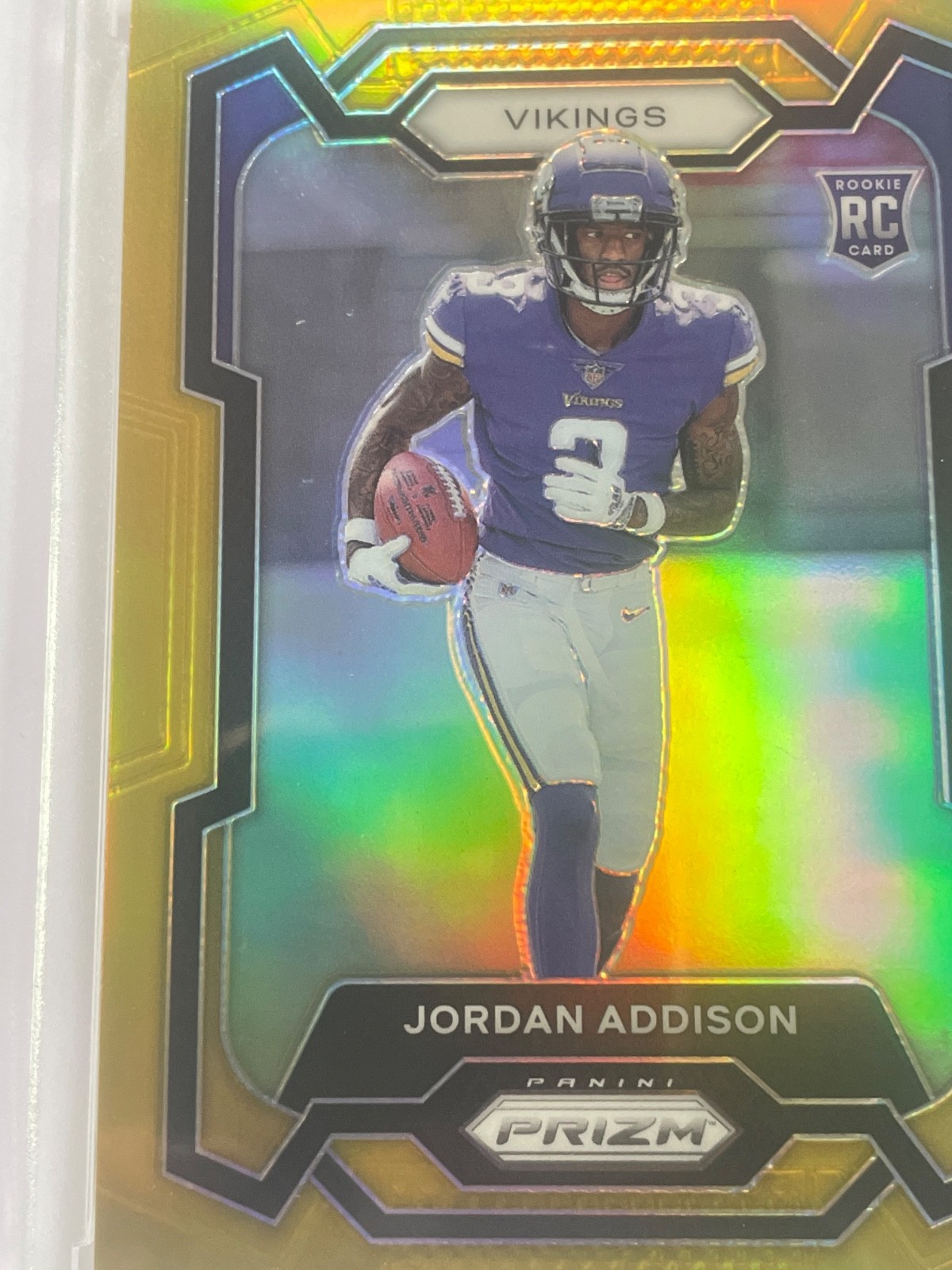 2023 Panini Prizm Jordan Addison True Gold /10 ROOKIE #368