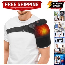 Cordless Shoulder Heating Pad, Heated Shoulder Brace for Rotator Cuff Frozen,...