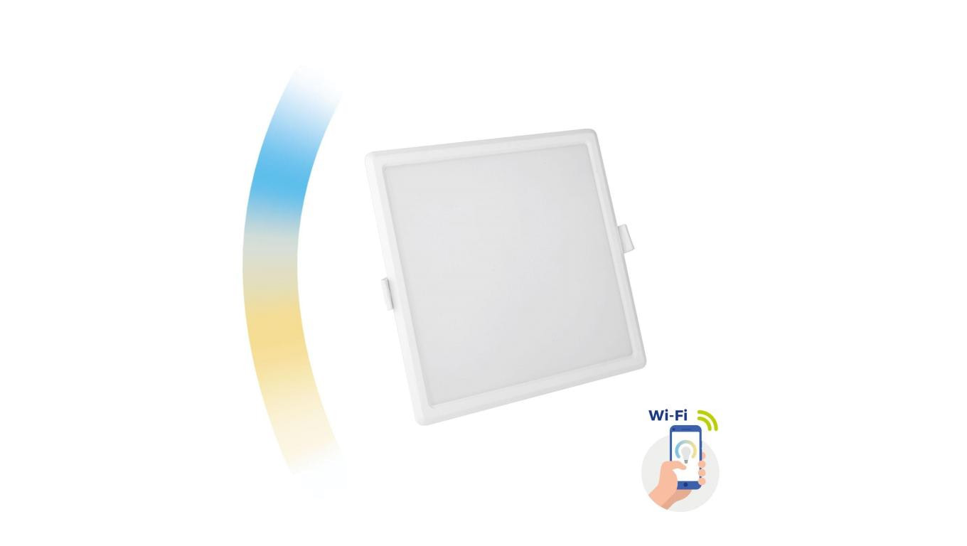 СВЕТИЛЬНИК ALGINE DOWNLIGHT 12W 230V 120st IP20 IK06 162x162x35 мм BIAY kwadrat CCTDIM Wi- 5790₽