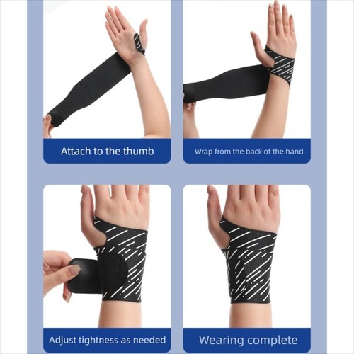 1 Pair with Fastener Tape Thumb Protective Sleeve Wrist Support Brace Unisex - Picture 7 of 10