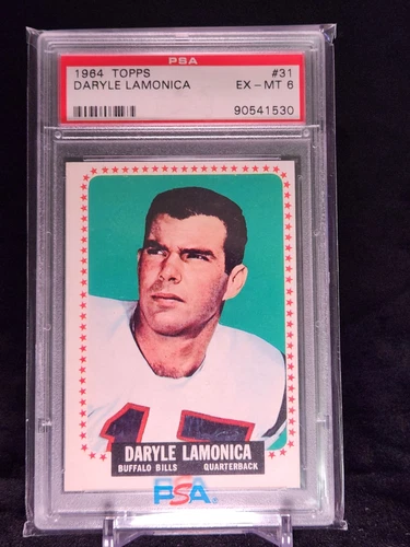 1964 Topps #31 Daryle Lamonica Rookie RC Buffalo Bills PSA 6 EX-MINT Sharp!