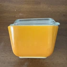 Vintage PYREX 501-B  Orange w/ Clear Glass Lid Refrigerator Container 501-C