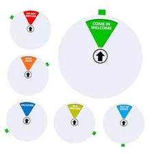 Office Door Sign,5 Inch,Do Not Disturb,Come in Silver-5 Inches 6 Option