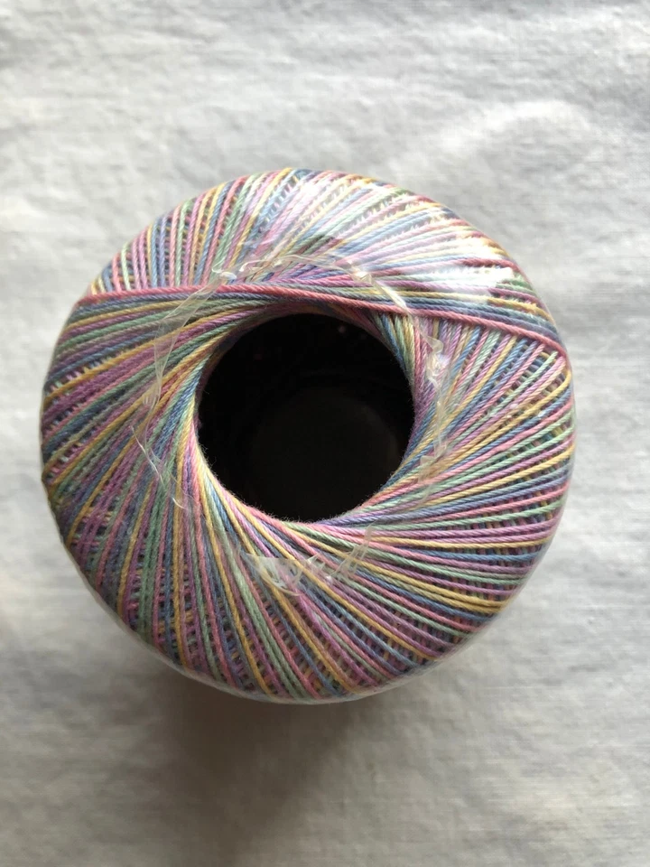 J&P Coats Knit-Cro-Sheen Cotton Crochet Thread Color #165 Pastels 150 yards - Image 2 of 3