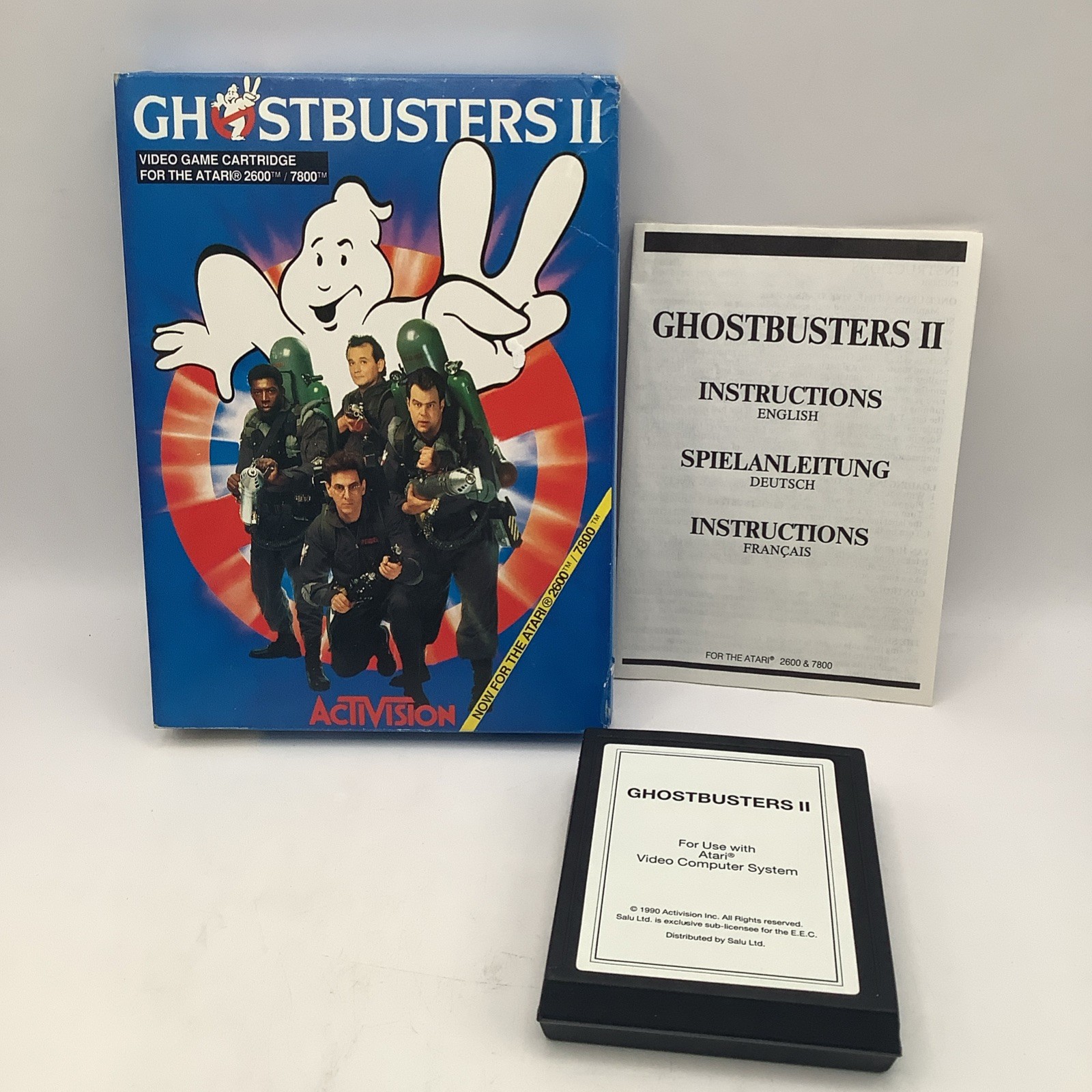 Atari 2600 7800 RARE Ghostbusters II Video Game  Complete in Box