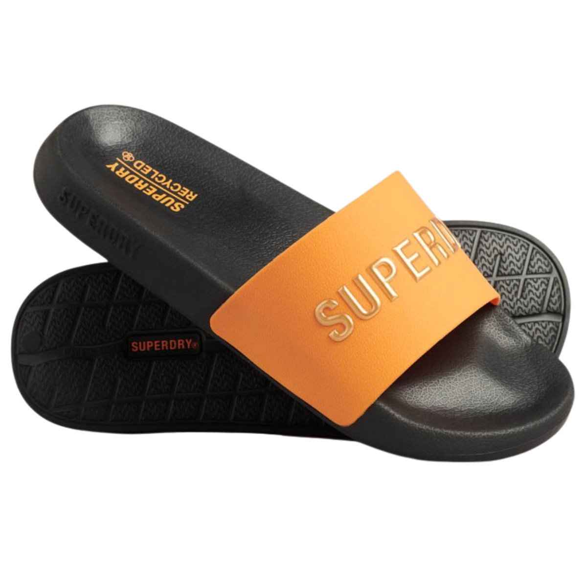 Superdry Code Logo Vegan Pool Slides - Elite Blue - S