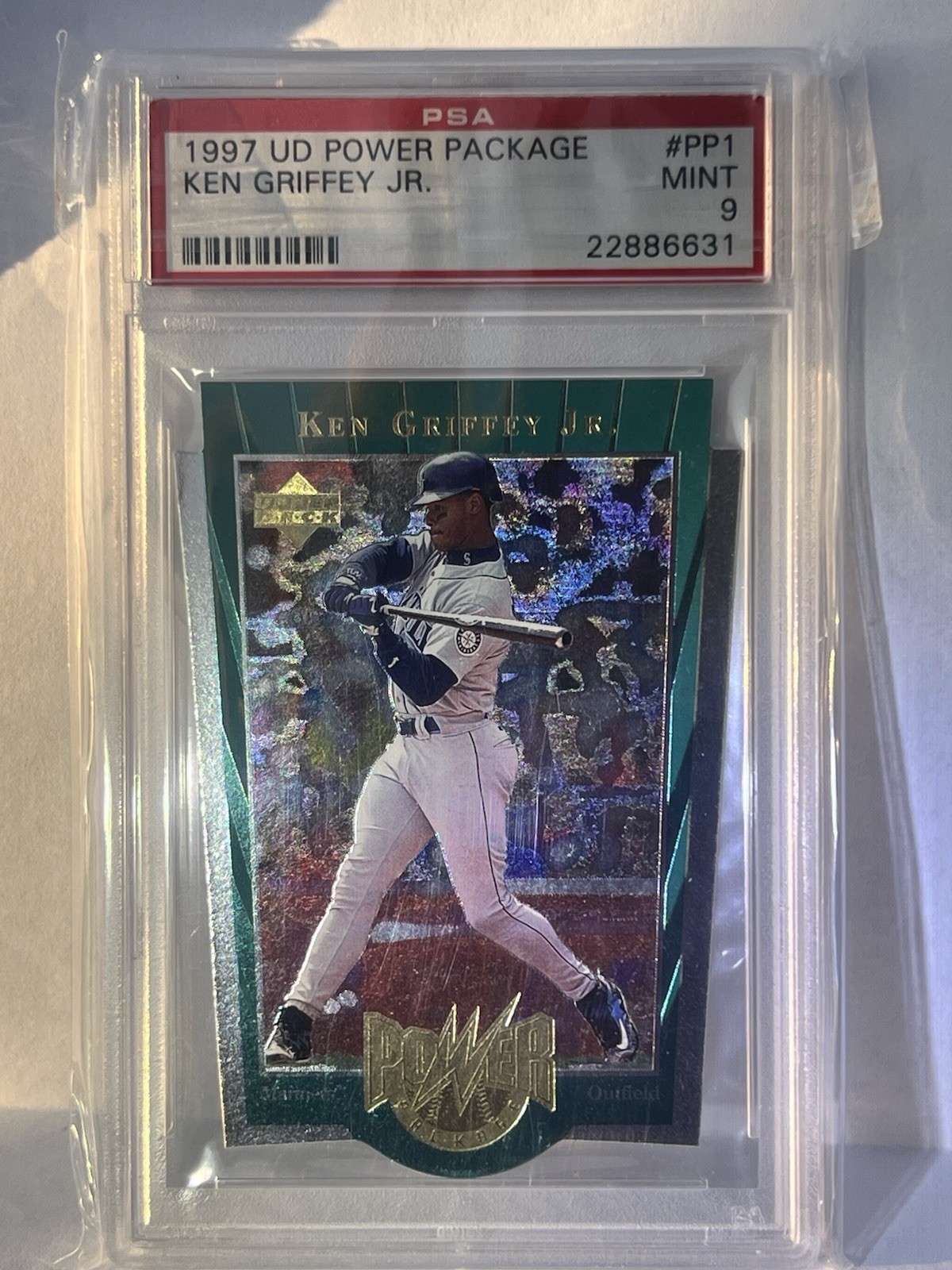 1997 Upper Deck Ken Griffey Jr Power Package Die-Cut #PP1  Mariners 💥PSA 9💥