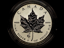 2013 CANADA MAPLE LEAF REVERSE PROOF SNAKE PRIVY 1 OZ .9999 FINE SILVER