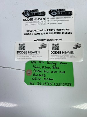 OEM 1994-1997 Dodge Ram 1500-3500 Dash Pull Out Cup Holder