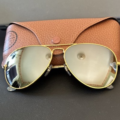 Ray-Ban Aviators RB3026 62mm. Gold Metal Frame with Silver  display picture 1
