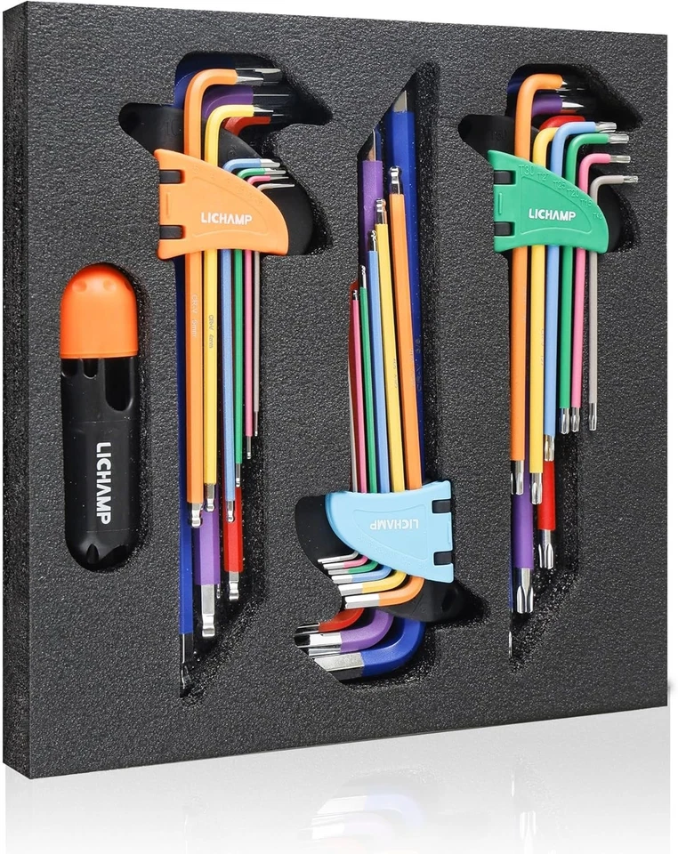 Premium 27-Piece Chrome Vanadium Allen & Torx Key Set - Easy Grip Design - Image 3 of 4