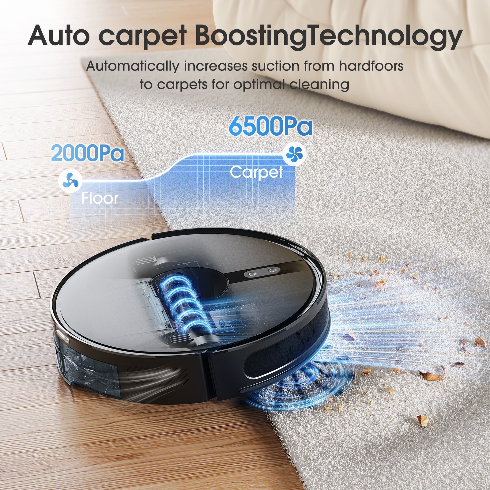Lubluelu B40 Smart Navigation 6500Pa Robot Vacuum Cleaner and Mop App Control
