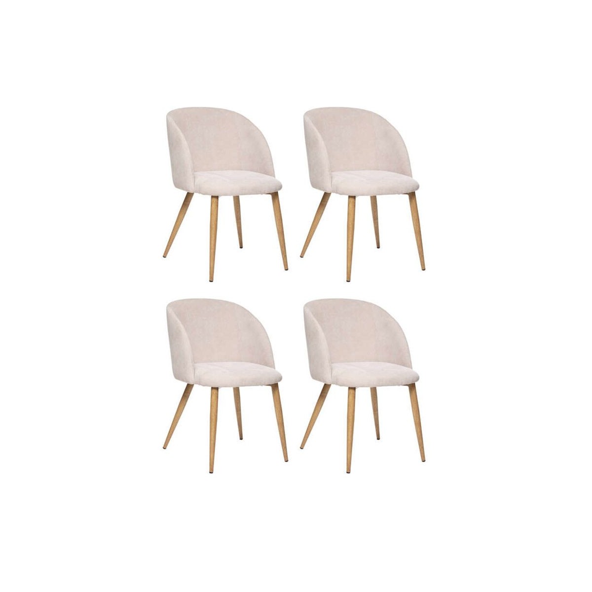Chaises Celeste en lin beige pour sublimer vos repas de famille autour de la table