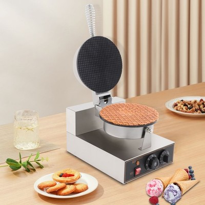 Commercial Ice Cream Cone Machine Waffle Cone Maker 110V Stainless Steel