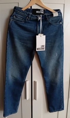 Love Moschino Jeans EU 42/28  Blue Slim Fit Denim Pants New 103cm