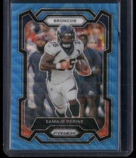 2023 Panini Prizm Samaje Perine Blue Wave Prizm 013/199 #88 Denver Broncos