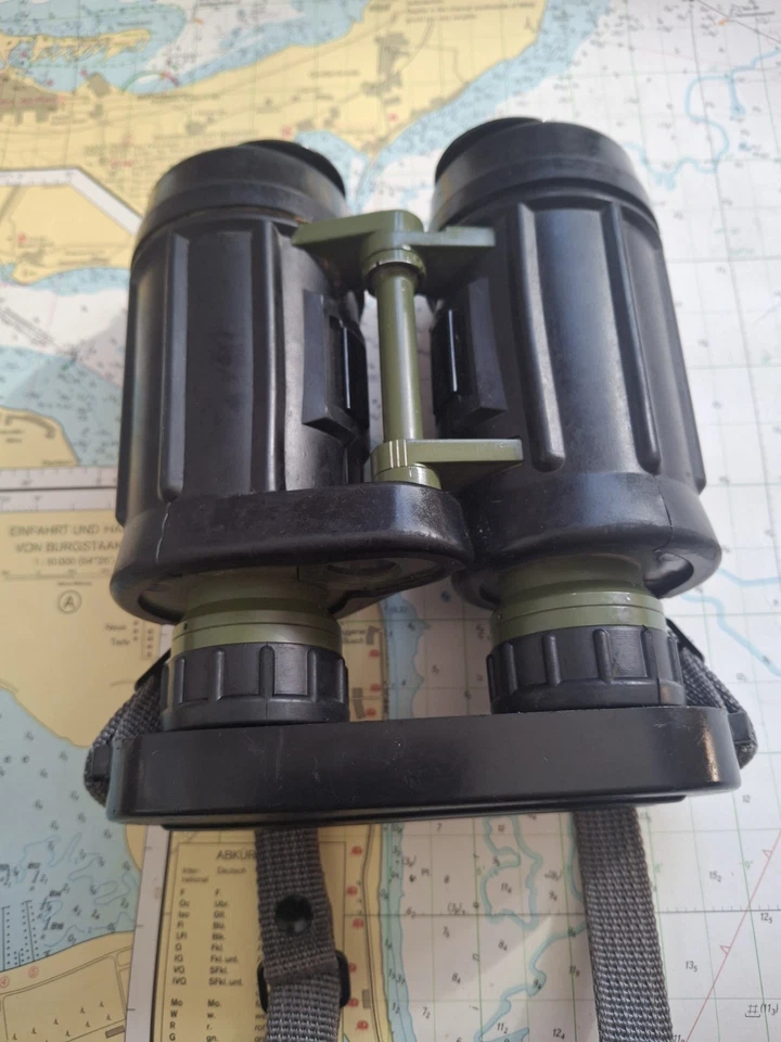 Fernrohr Binocular Carl Zeiss Jena 7x40 BGE NVA German Army Hunter - Bild 3 von 4