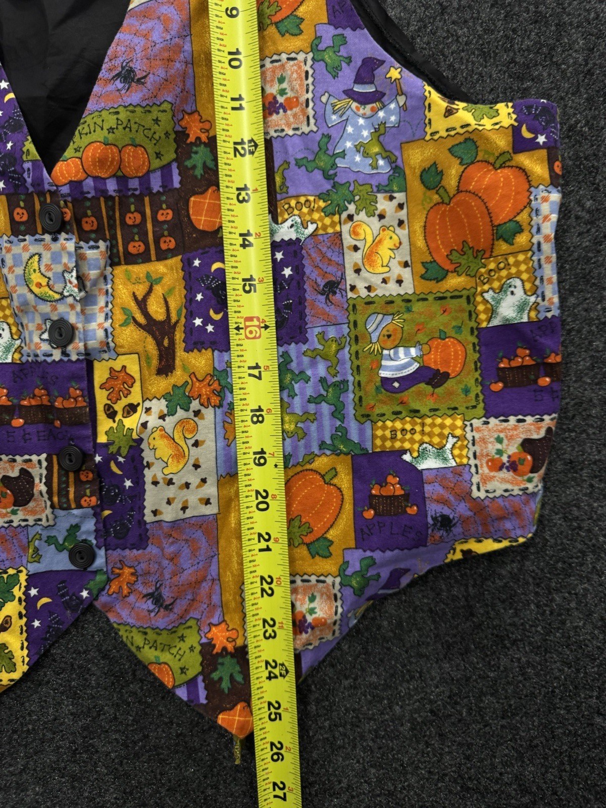 Basic Editions Halloween Patchwork Vest Women’s 1… - image 7