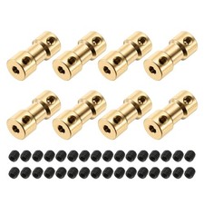 8Pcs 3mm to 3mm Brass Shaft Coupling Joint Connector with Screws