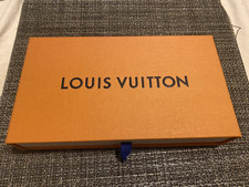 Authentic LOUIS VUITTON Empty Gift Box 9.5 " X 5.5" x 1.75 "  Gift Bag 10"X14"