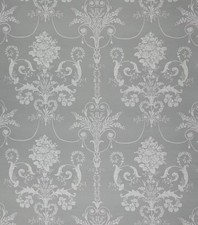 Laura Ashley Josette Steel Curtain Fabric SOLD PER METRE
