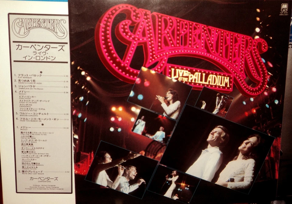 CARPENTERS "Live at The Palladium" Rare 1977 Japan Lp with M- Obi/pic book Karen - Image 2 of 3