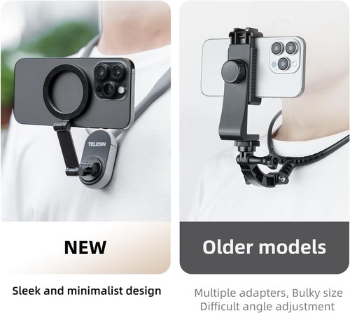 Telesin Magnetic Neck Mount Phones Cell Phone Holder Pov/Vlog Selfie Bx15 - Picture 5 of 7