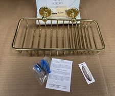 Samuel Heath N1026/W.PB Sponge Soap Shower Basket - Polished Brass - New