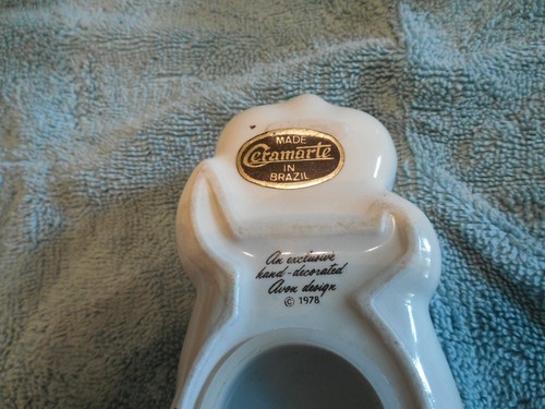 Ceramarte Pig Pomander with Floral Potpourri Brazil Avon 1978 Vintage Set of 2 - Picture 3 of 3