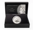 2019 American Liberty High Relief Silver Medal 2.5 Oz w/ Box, Case, and Papers
