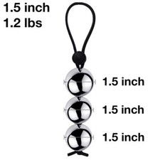 1.2 lb 1.5 inch 3 Metal Ball Penis Weight Hanger with Quick Release