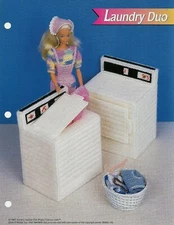 NEW LAUNDRY DUO FASHION DOLL ANNIE'S PLASTIC CANVAS PATTERN INSTRUCTIONS HTF