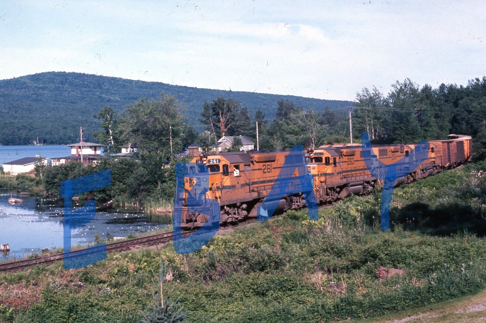 Maine Central MEC GP38 YR1 Action Miles Pond VT 1975 Original