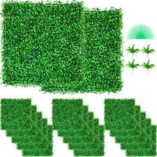 48pcs 10x10" Artificial Boxwood Panel Grass Wall Hedge Decor Privacy Fence Panel