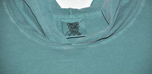 Camiseta con capucha Comfort Colores anillo manga larga hilado verde brillante talla pequeña nueva sin etiquetas - Imagen 2 de 3