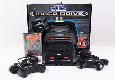 Sega Mega Drive 2 Konsole komplett verpackt und getestet! Sonic Version!