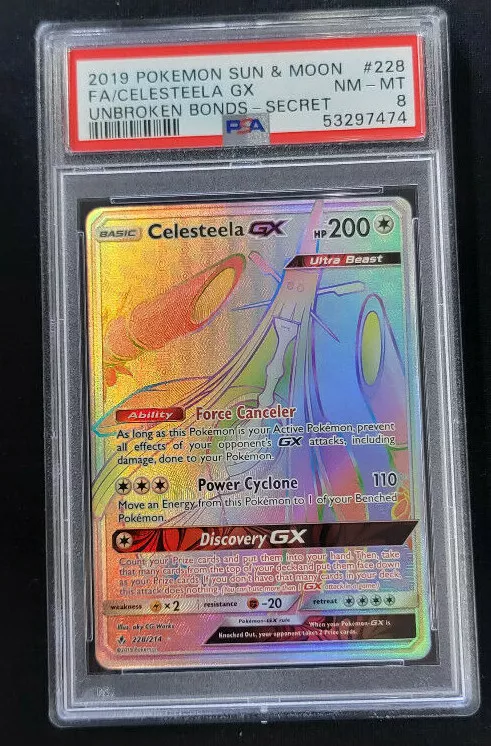 Card Celesteela-GX 228/214 da coleção Unbroken Bonds