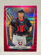 2014 Bowman Chrome Prospects Pink Wave Refractors #BCP84 Stuart Turner #'d 2/65