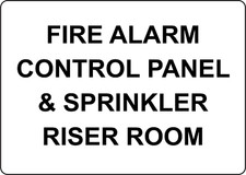 FIRE ALARM CONTROL PANEL SPRINKLER RISER ROOM| Laminated Vinyl Decal Sticker