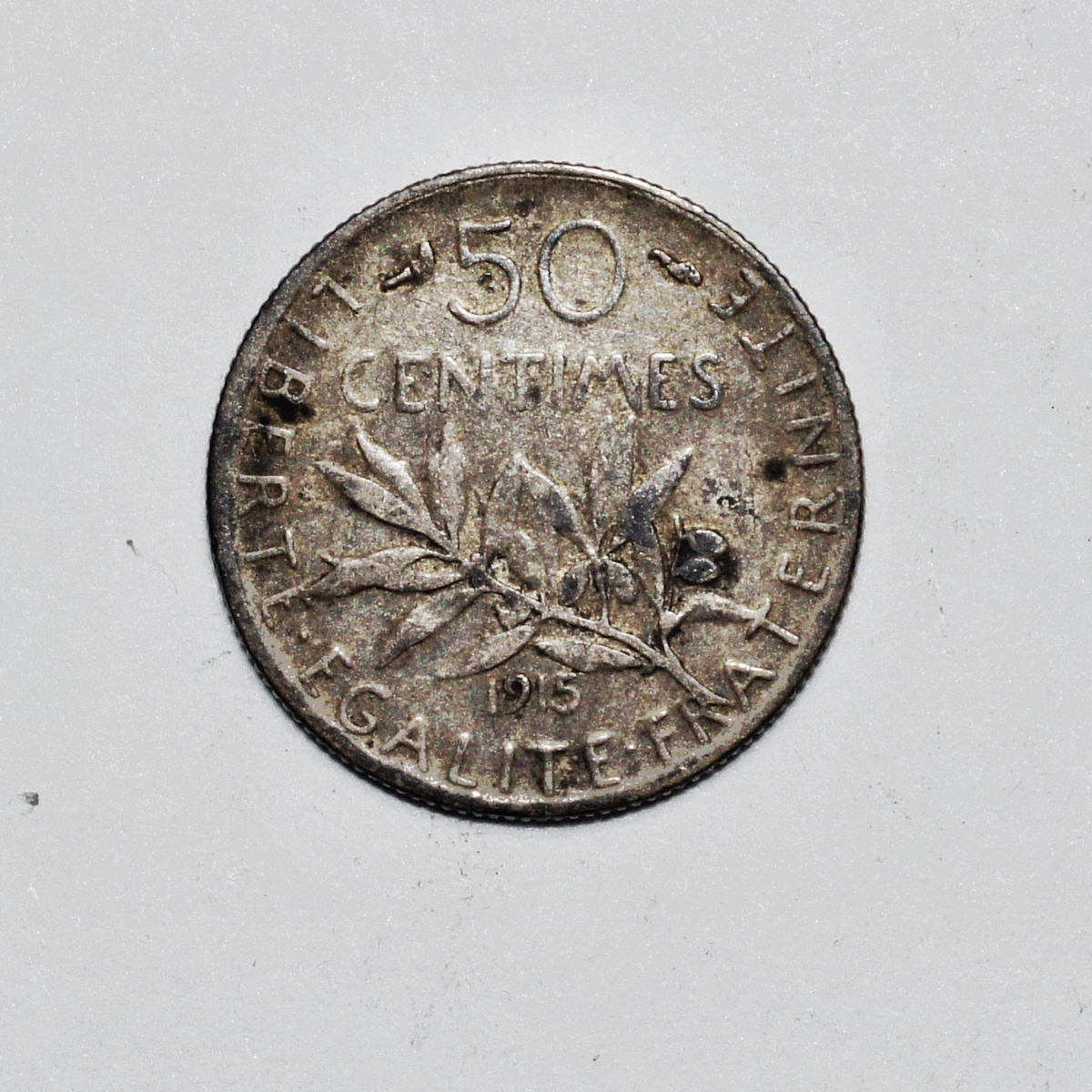 1915 France 50 Centimes Silver Coin - République Française#104 | eBay