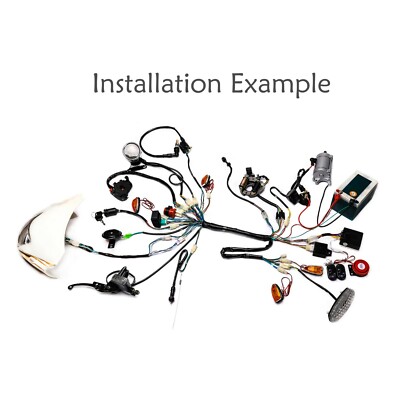 Full electric Wiring Harness Coil Ignition CDI For Quad Go kart Scooter 50-125cc