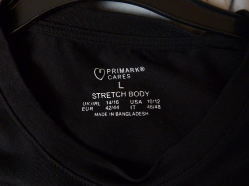 Black Short Sleeved Stretch Bodysuit - Size L 14-16 - Picture 3 of 3