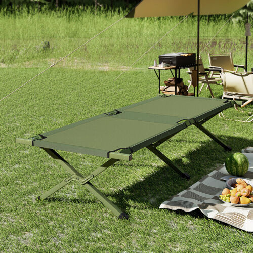 Feldbett Campingbett Klappbett Liege 190cm 150kg Gästebett klappbar Tragebeutel - Bild 10 von 21