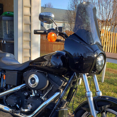 #ad For Harley Dyna Wide Glide 2006 2017 Front Fairing w 15#x27;#x27; Windshield Windscreen $129.43