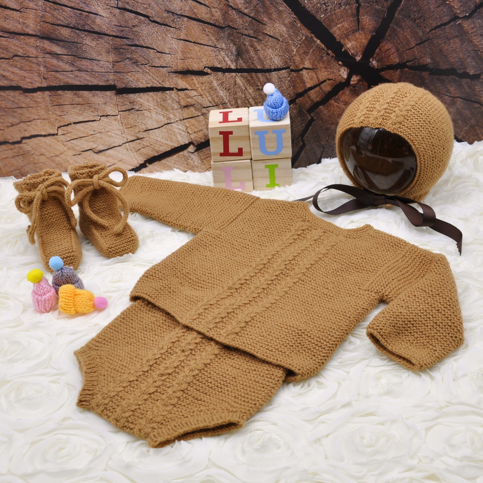 Conjunto de punto para Bebé - HECHO A MANO
