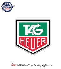 TAG HEUER LOGO WATCH VINYL DECAL STICKER CAR BUMPER WINDOW 4MIL BUBBLE FREE
