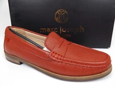 Marc Joseph East Village Leather Loafers Big Girls Shoes Size 4.5, Red Berry NEW